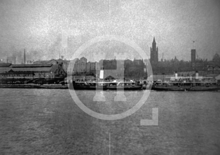 Ferries at the landing stage, c 1902